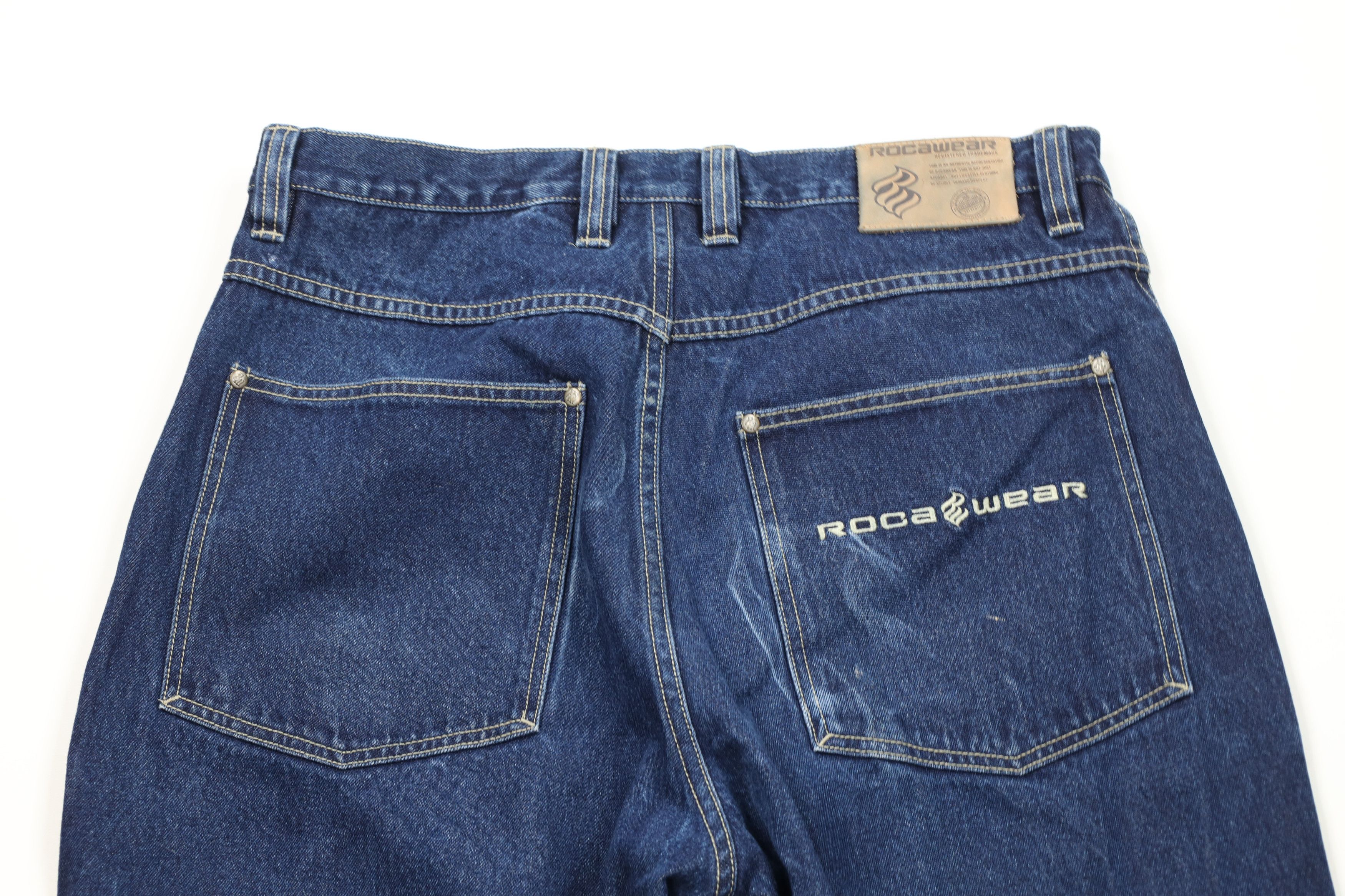 Rocawear Vintage 90s Y2K Rocawear Spell Baggy Wide Leg Denim Jeans Size US 36 / EU 52 - 11 Thumbnail