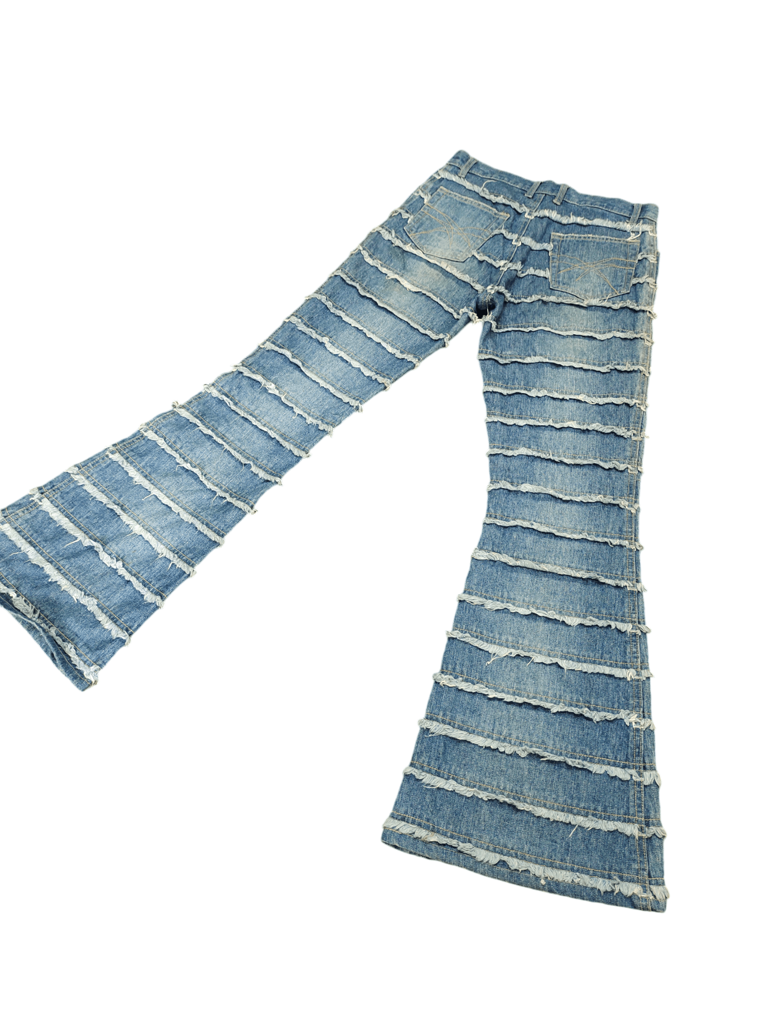 If Six Was Nine Flare Jeans F.T.S Hagi Patchwork Denim Bootcut Hysterics Sty Size US 27 - 14 Thumbnail