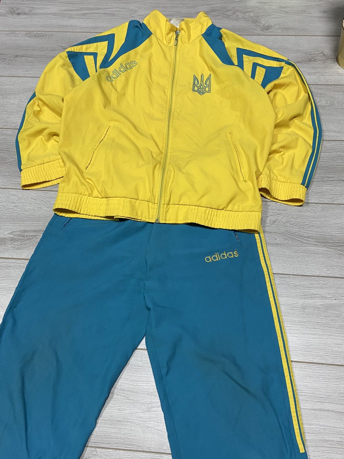 Adidas Vintage Adidas West Germany Ukraine 80-90s Rare Track Suit Size US M / EU 48-50 / 2 - 2 Thumbnail