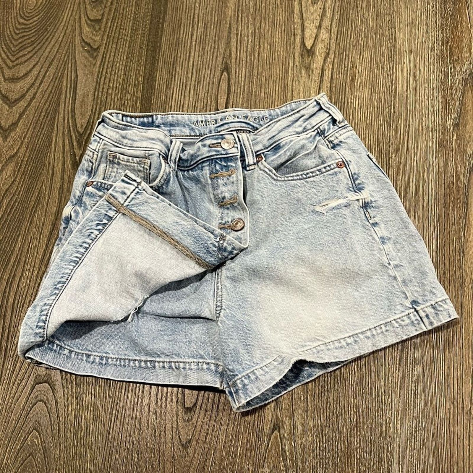 American Eagle Outfitters American Eagle High-Rise Jean Skort Comfort Waistband Blue 2 Size 26" / US 2 / IT 38 - 5 Thumbnail