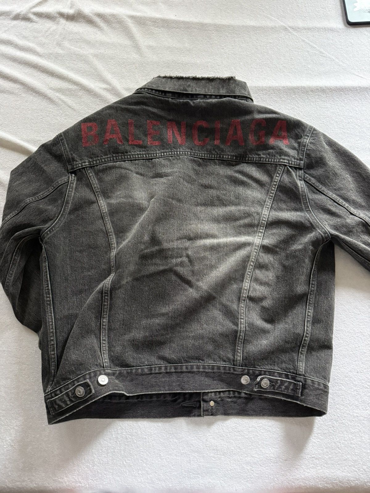Balenciaga Balenciaga logo denim jacket Size US S / EU 44-46 / 1 - 7 Thumbnail