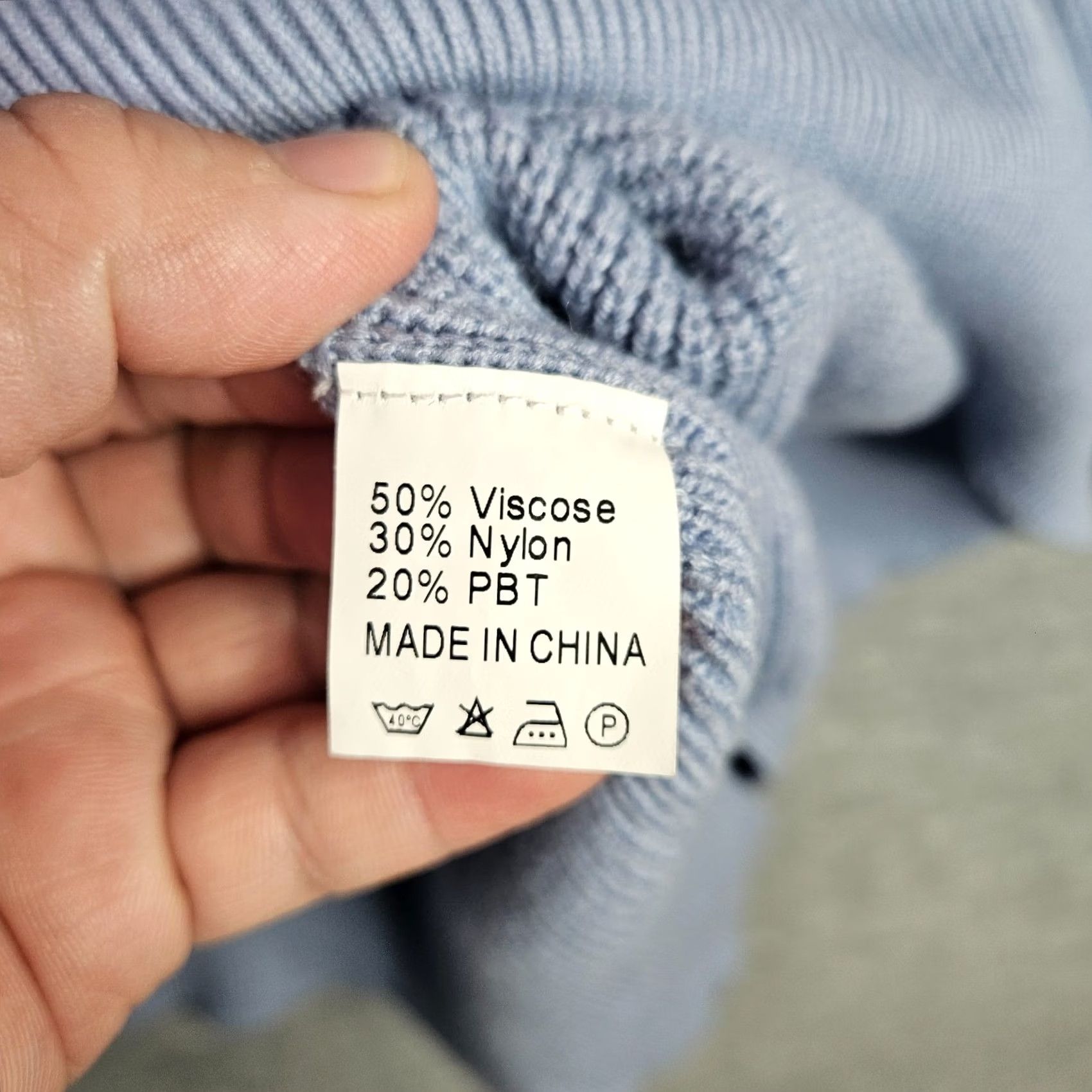 Vintage ANRABESS Women’s XS Blue Ribbed Knit Crewneck Sweater Soft Pullover Size XS / US 0-2 / IT 36-38 - 6 Thumbnail