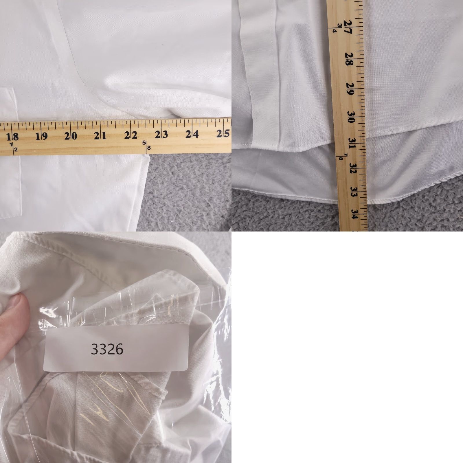 Van Heusen VAN HEUSEN Dress Shirt Mens 15.5 34/35 White Long Sleeve Button-Up Size 42R - 8 Thumbnail