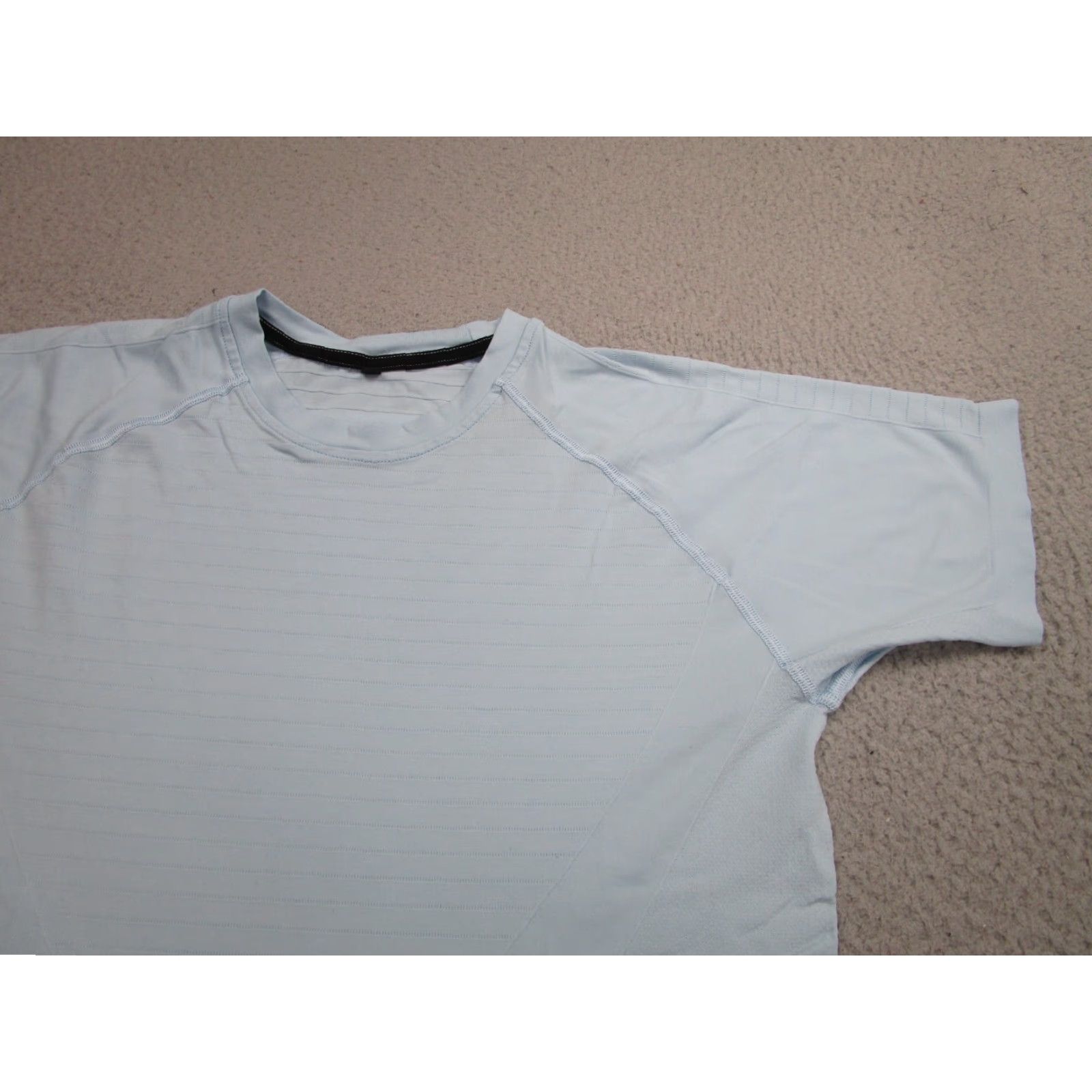 Vintage ALPHALETE Blue Graphic Print Muscle Compression T-Shirt Adult M Lightweight Mens Size US M / EU 48-50 / 2 - 2 Thumbnail