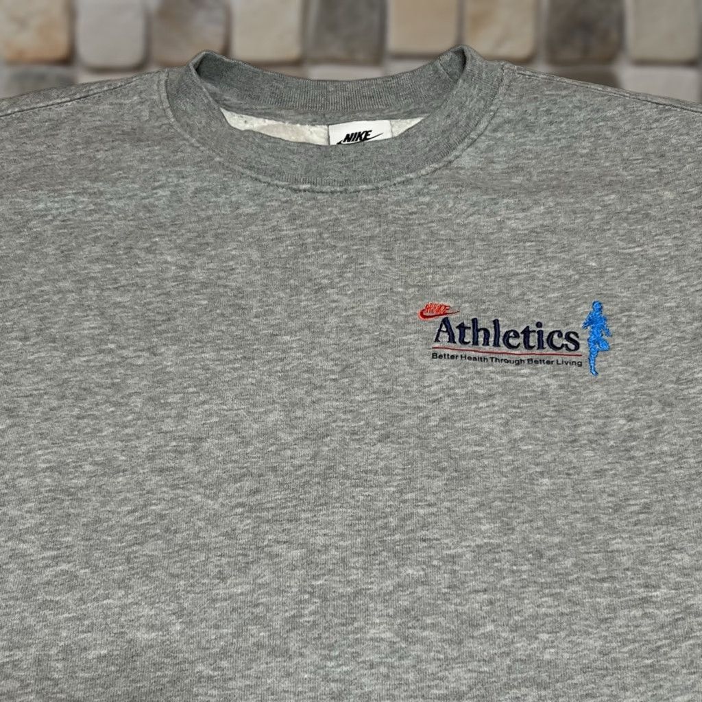 Nike Nike Athletics One Day At A Time Crew Neck Sweatshirt Pullover Mens Medium Gray Size US M / EU 48-50 / 2 - 1 Thumbnail