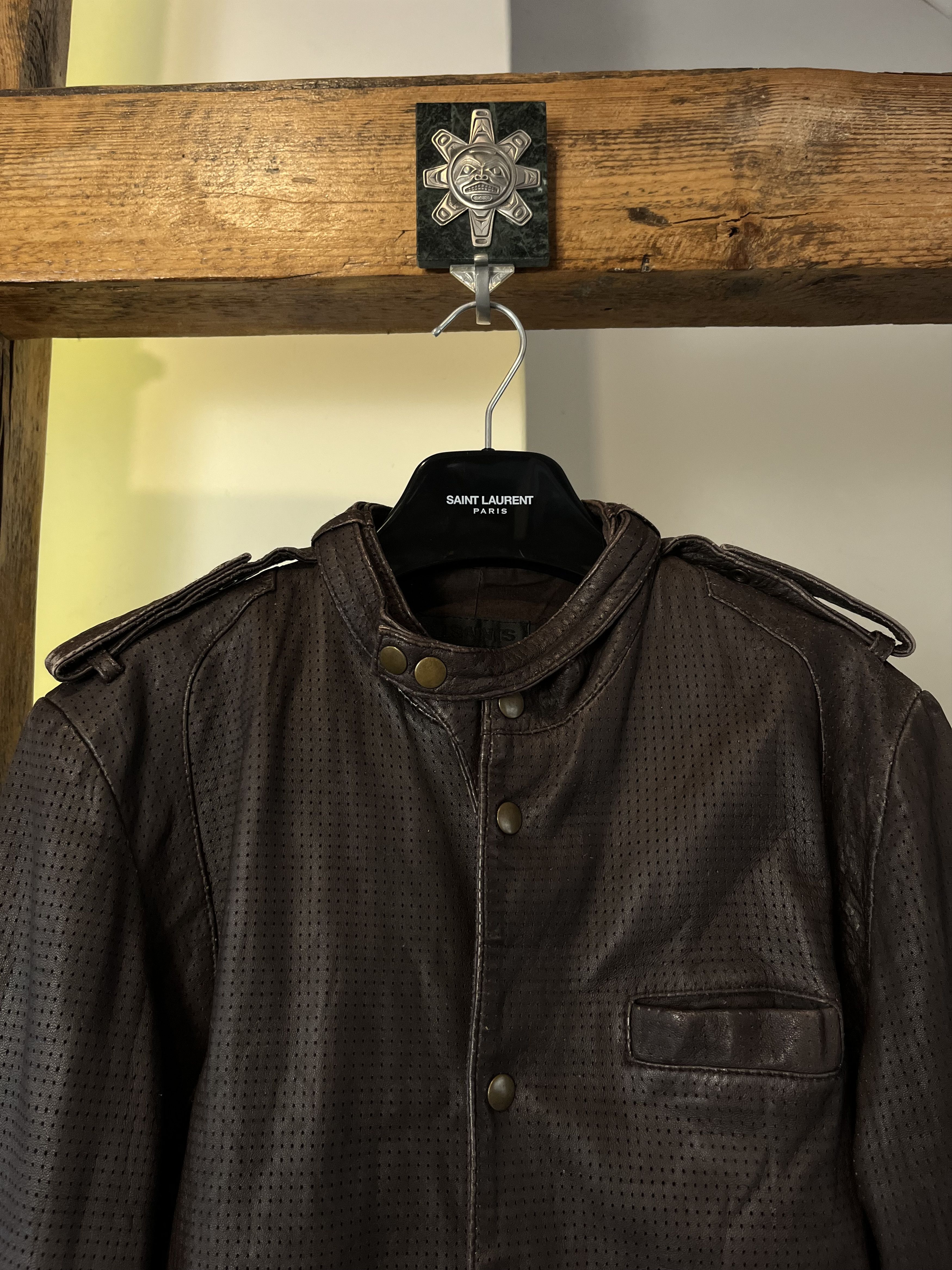 Allsaints × Vintage Vintage 07' Allsaints Perforated Leather Jacket Size US XL / EU 56 / 4 - 5 Thumbnail