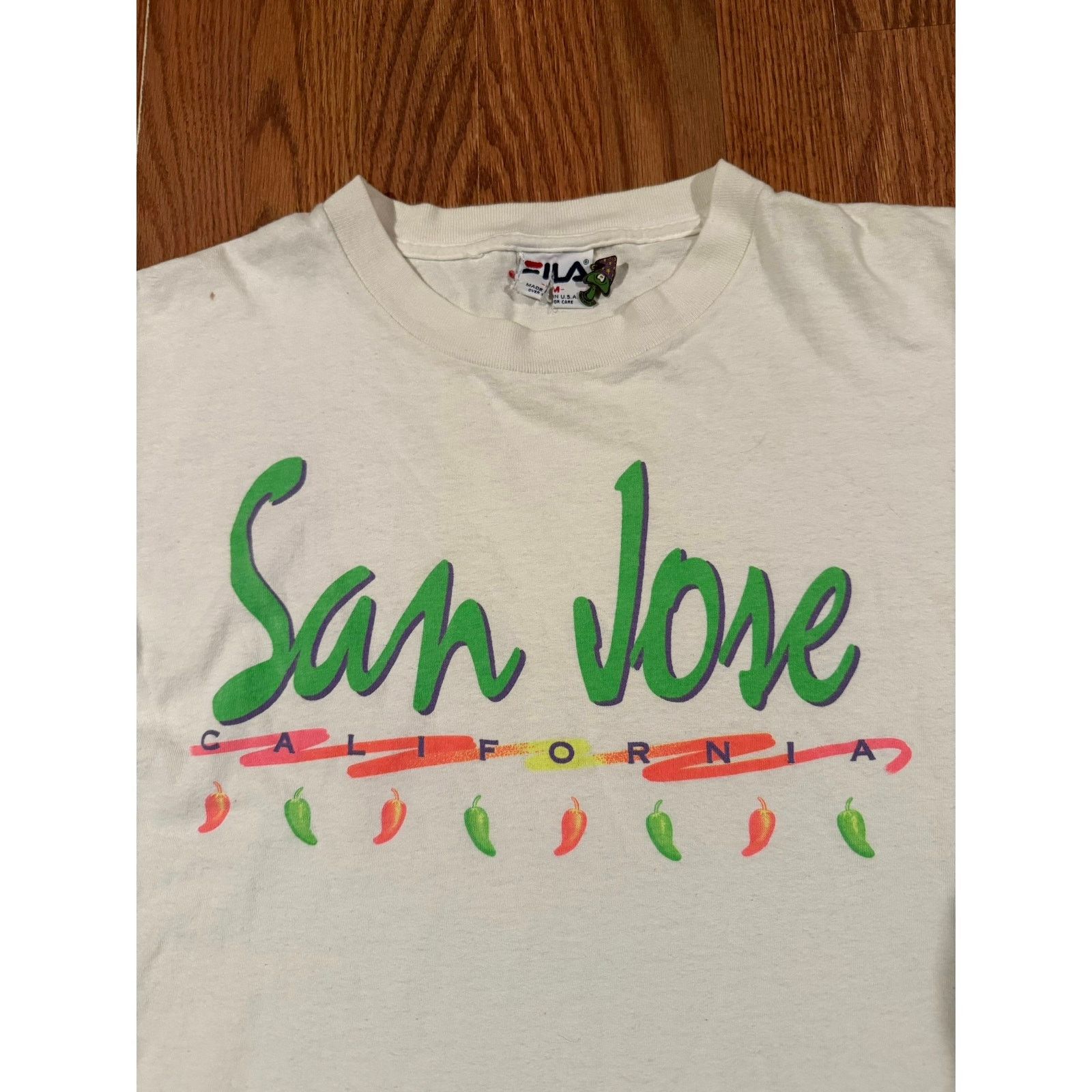 Fila San Jose California vintage neon Size US M / EU 48-50 / 2 - 2 Thumbnail