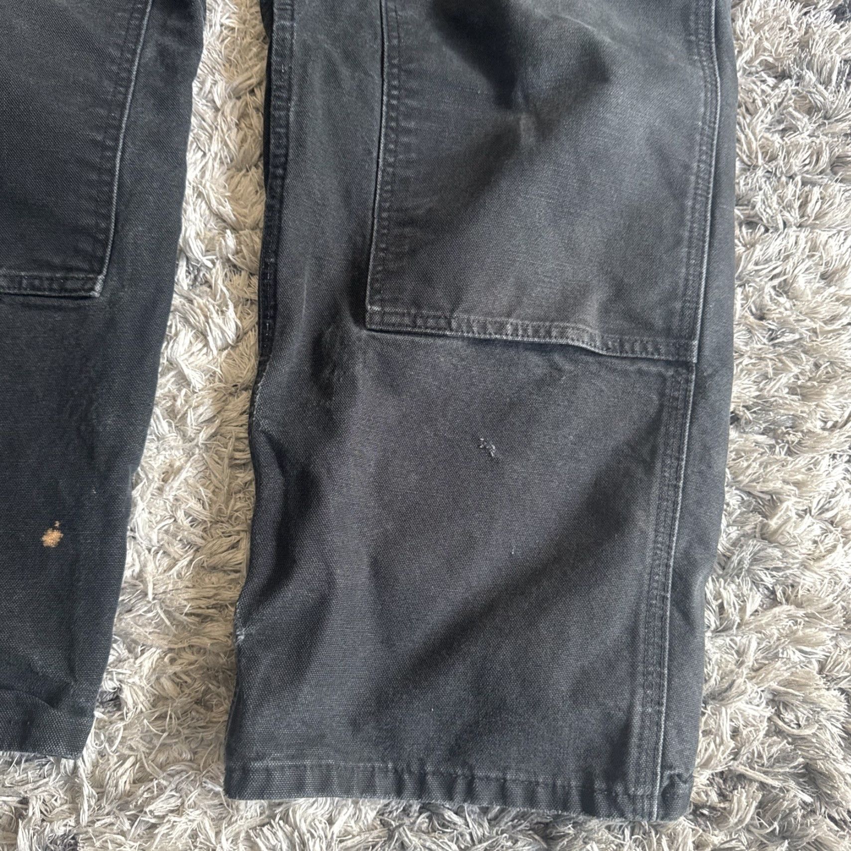 Carhartt VINTAGE Carhartt Jeans 00s Black Double Knee Carpenter Workwear Men’s 38x27 Straight 90s Mens Size US 38 / EU 54 - 3 Thumbnail