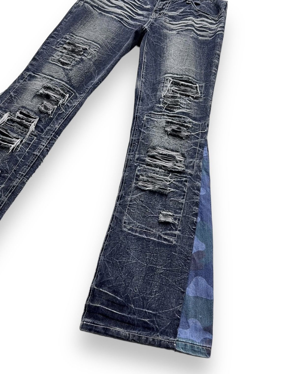 FYE LOWBOX Seditionaries Grunge Ripped FLARE REWORKED Jeans