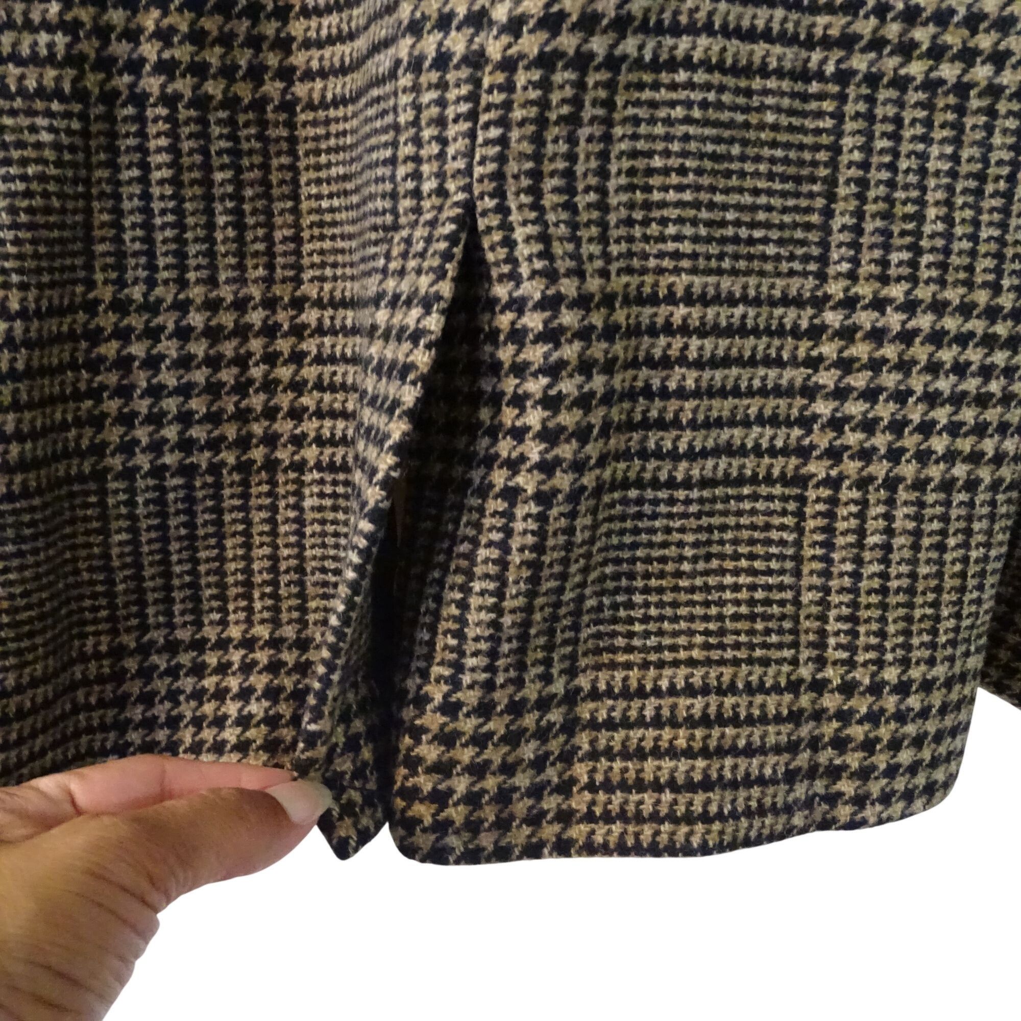 Banana Republic Banana Republic Women Glen Plaid Blazer Brown Black Wool 18 Size XXL / US 16-18 / IT 52-54 - 4 Thumbnail