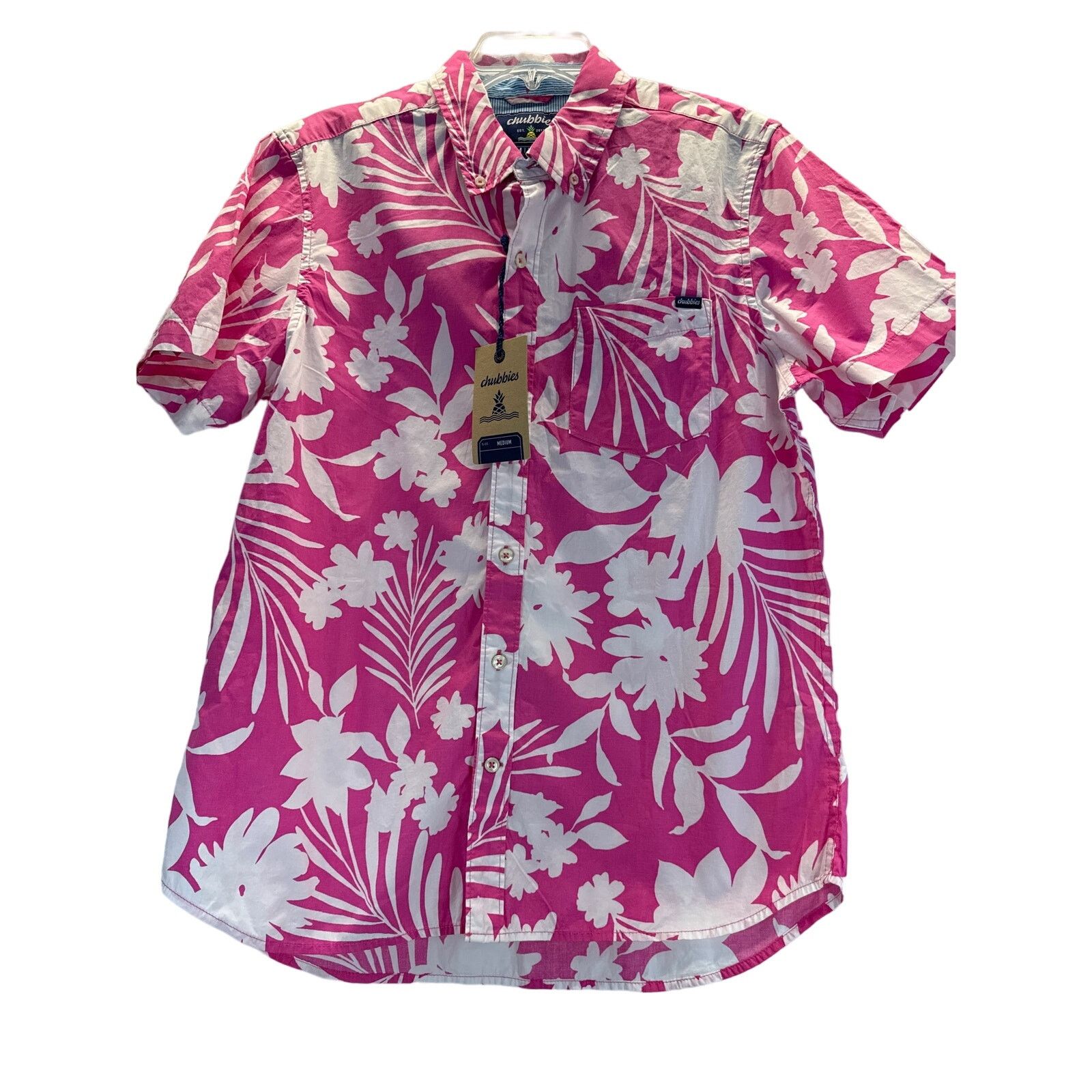 Chubbies Chubbies Friday Shirt Pink Short Sleeve Button-up men sz M Size US M / EU 48-50 / 2 - 1 Thumbnail