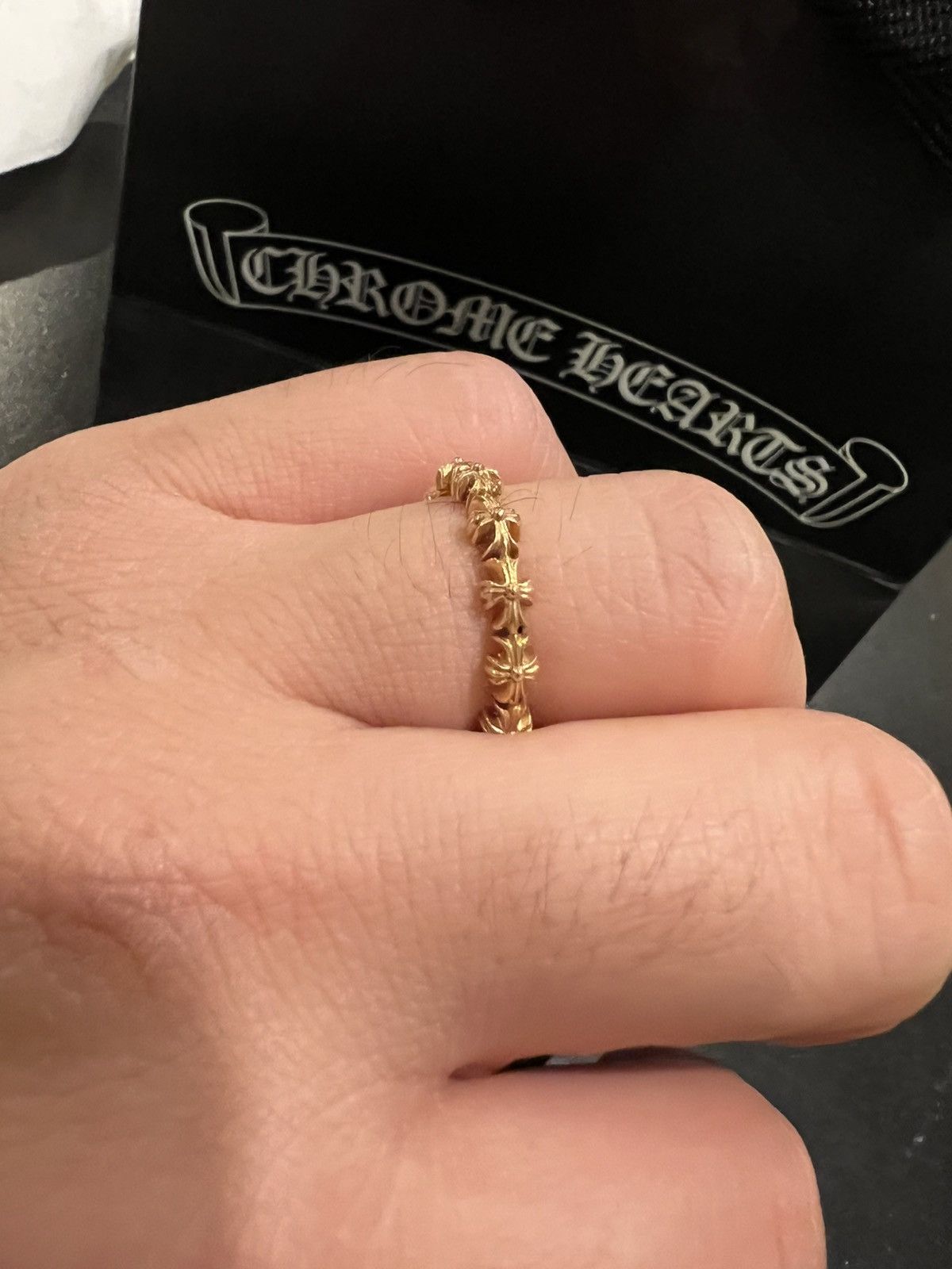 Chrome Hearts Chrome Hearts Tiny E Ring 22K Gold Band Size 9 Size ONE SIZE - 10 Thumbnail
