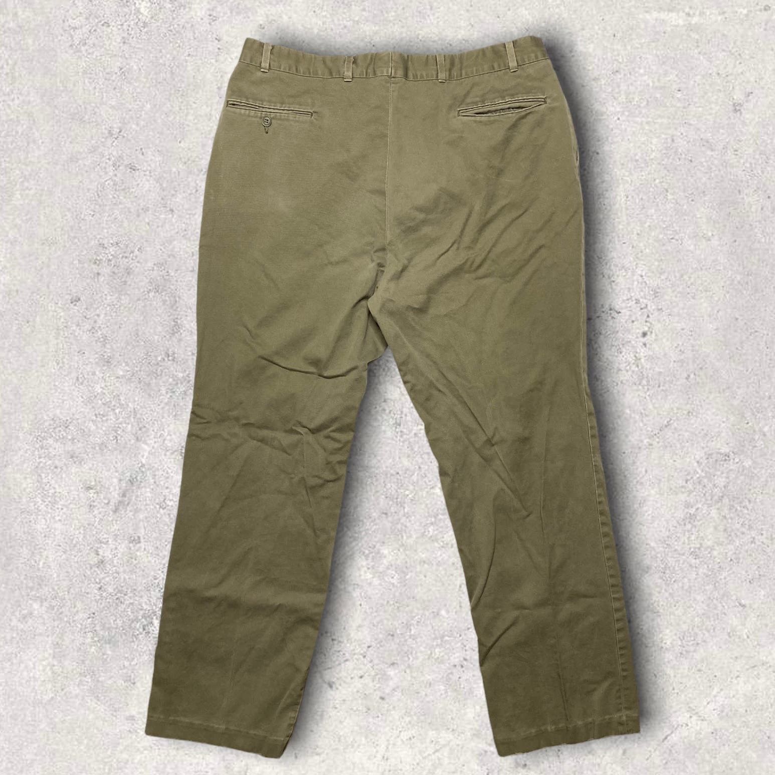 image of Military x Vintage Crazy Vintage 90's Khakis Pants Relaxed Fit Green Work, Men's (Size 36)