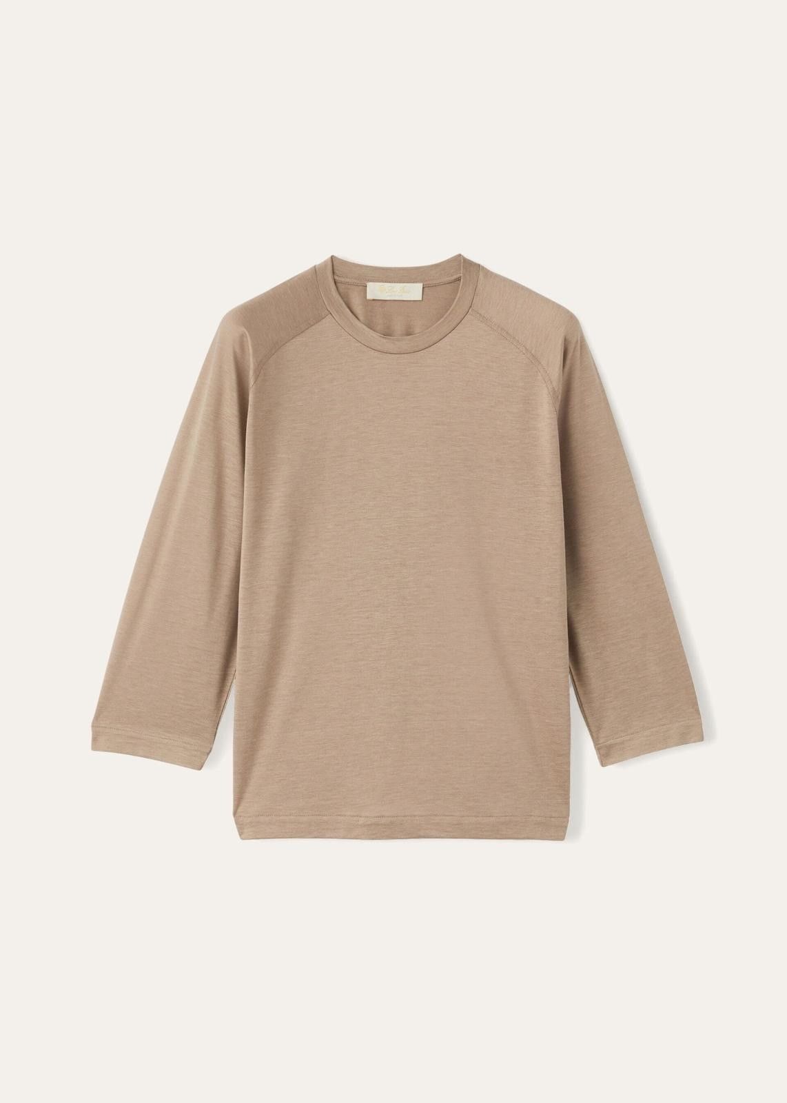 Loro Piana o1srvl11e1024 Cocooning Long Sleeve T-Shirt in Brown Size XL / US 12-14 / IT 48-50 - 1 Thumbnail