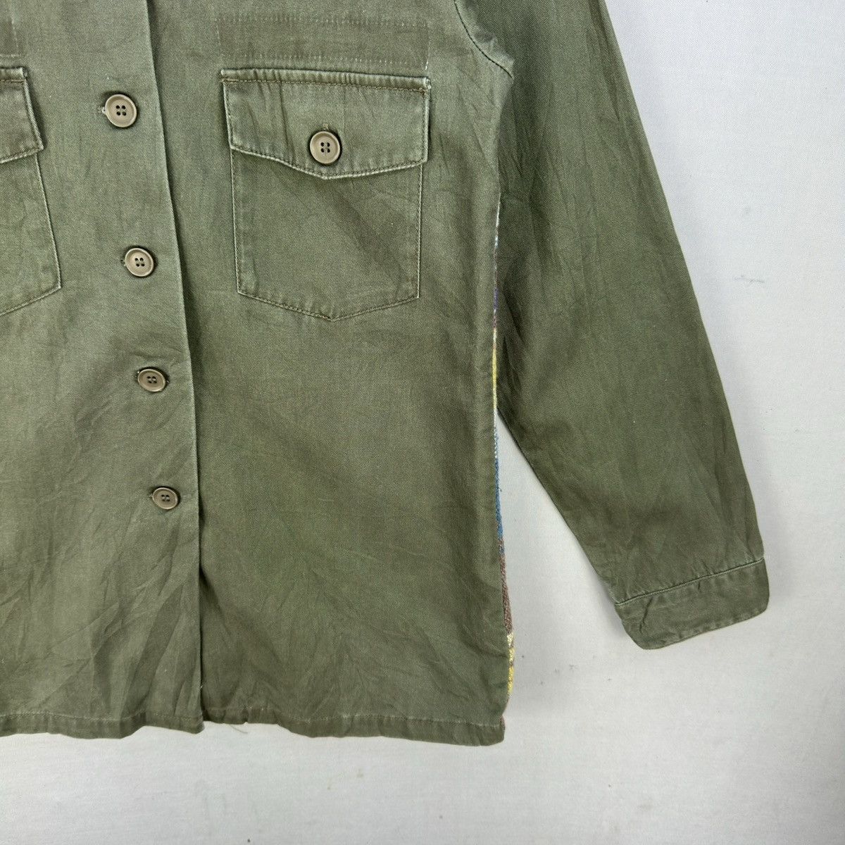 Japanese Brand Vintage 2000s Anap Army Navajo Hybrid Button Up Shirt Size US XS / EU 42 / 0 - 3 Thumbnail