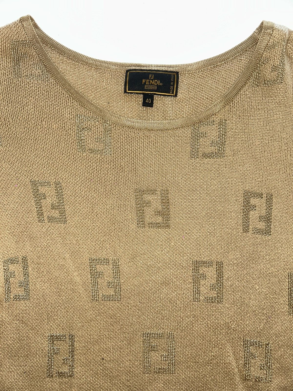 Fendi Fendi Vintage Tan Top Size S / US 4 / IT 40 - 1 Thumbnail