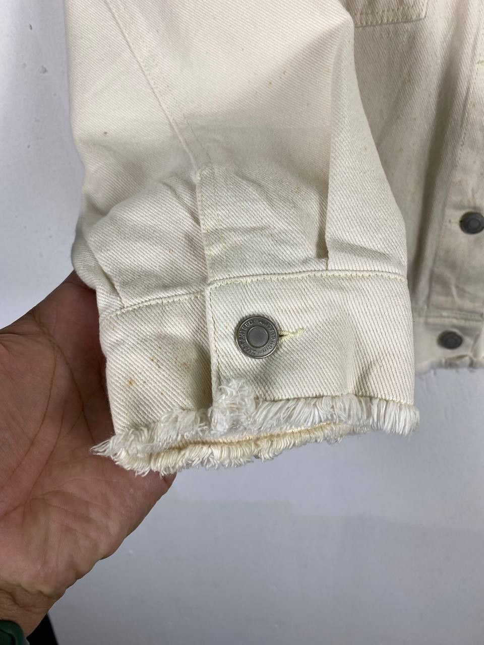 Japanese Brand japanese brand white denim jacket nice design Size US M / EU 48-50 / 2 - 7 Thumbnail