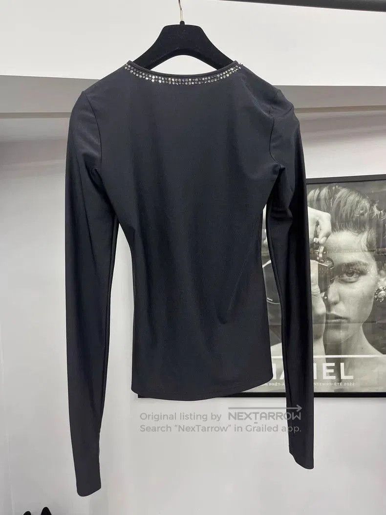 Chanel Chanel Crystal Heart Black Top. Size US M / EU 48-50 / 2 - 3 Thumbnail