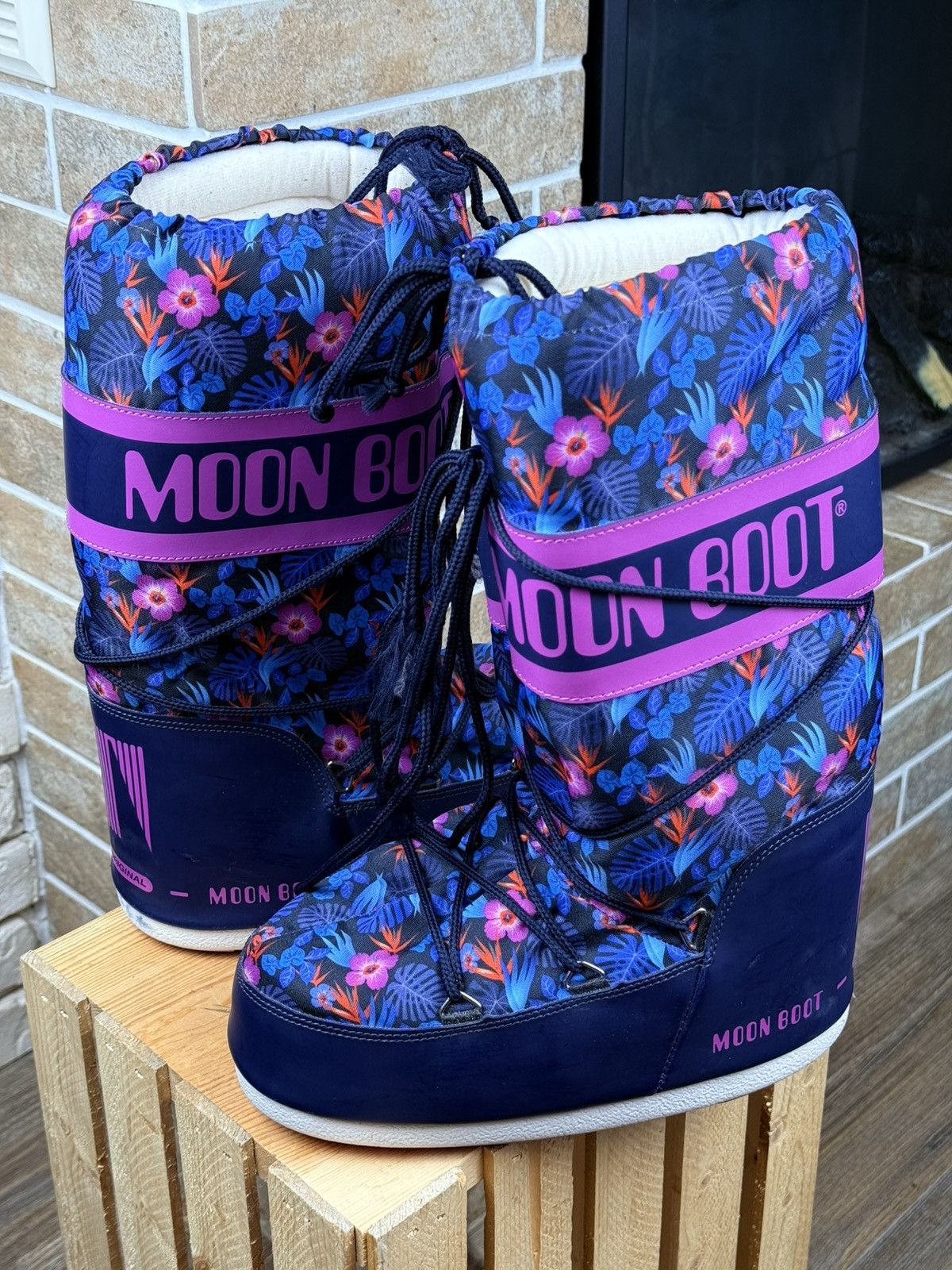 Japanese Brand × Moon Boot Moon Boot Tecnica Purple Flowers Boots Shoes size 39-41 Size US 10 / IT 40 - 7 Thumbnail