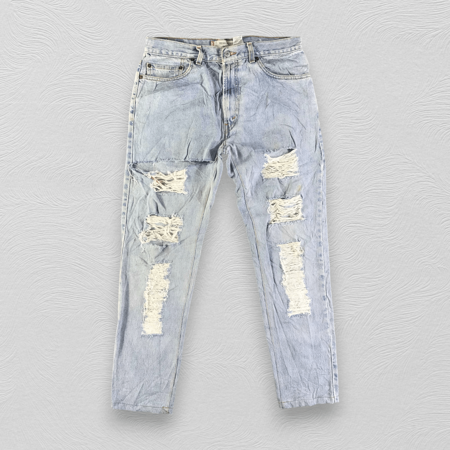 Levi's Vintage Levis 505 Jeans Ripped Denim KJ3090 Size US 33 - 1 Thumbnail
