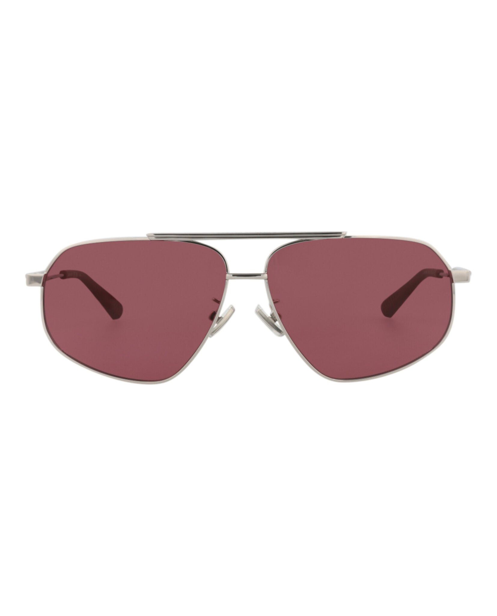 Aviator-Frame Metal Sunglasses in Silver, Men's