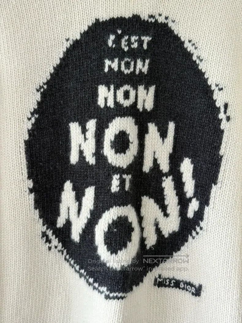 Dior Dior No. 8 slogan knitted sweater Size XS / US 0-2 / IT 36-38 - 4 Thumbnail