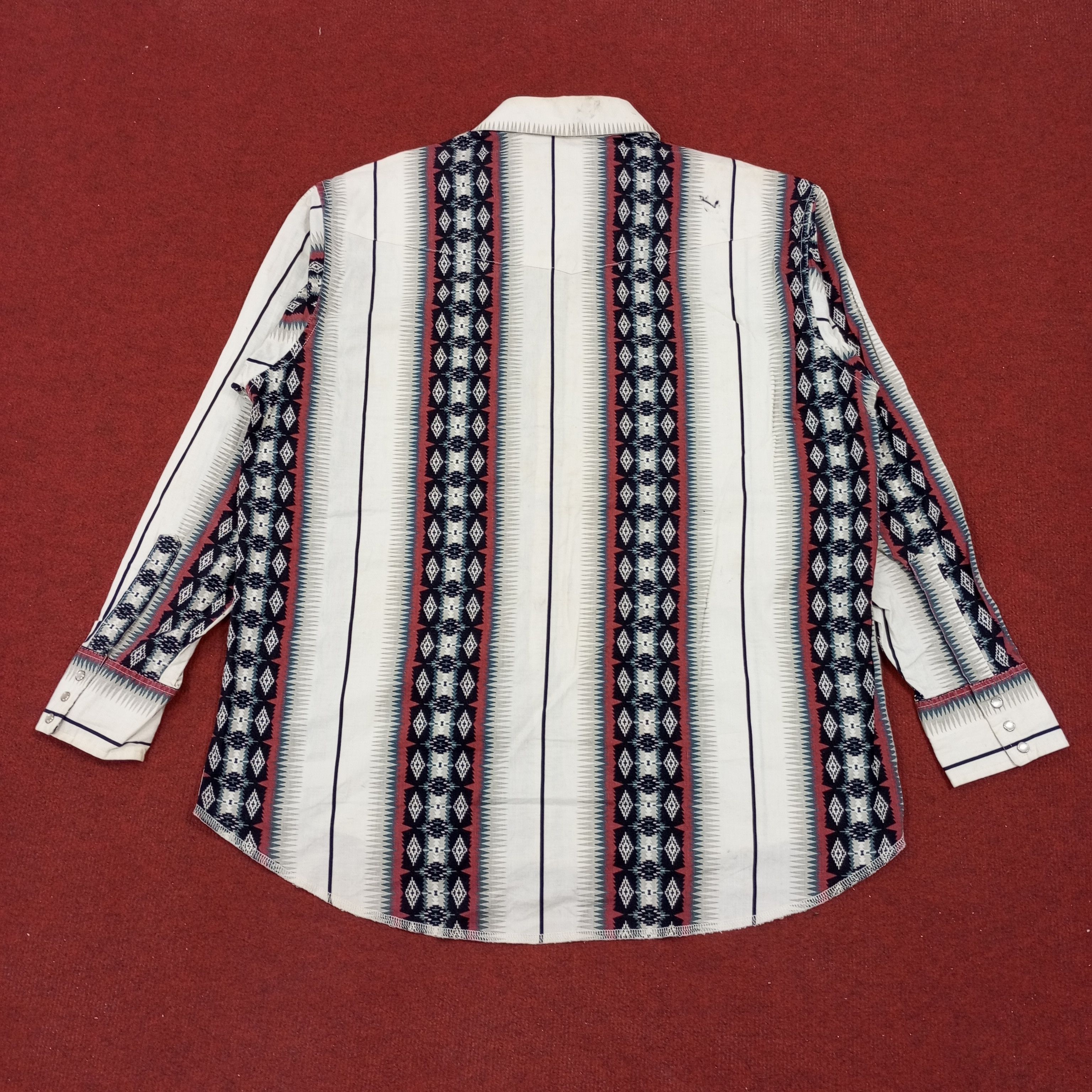 Vintage × Wrangler Wrangler Fashion Classic Style Double Pocket Shirt Size US XL / EU 56 / 4 - 3 Thumbnail