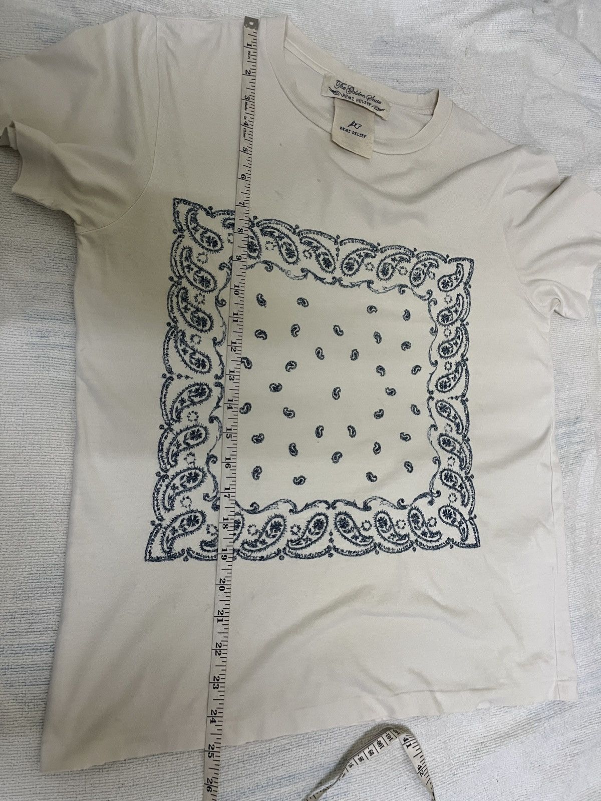 Remi Relief Special Process Indigo Embroidered Bandana Paisley Size M / US 6-8 / IT 42-44 - 16 Thumbnail