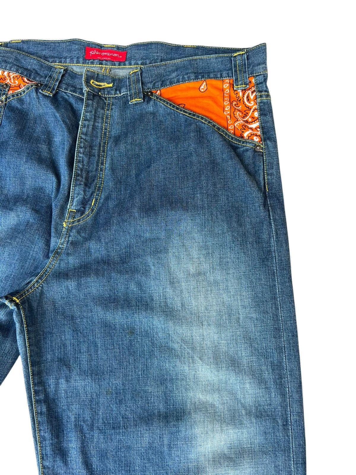 Japanese Brand × PHENOMENON Japan Brand Phenomenon Paisley Design Baggy Loose Jeans Size US 38 / EU 54 - 12 Thumbnail