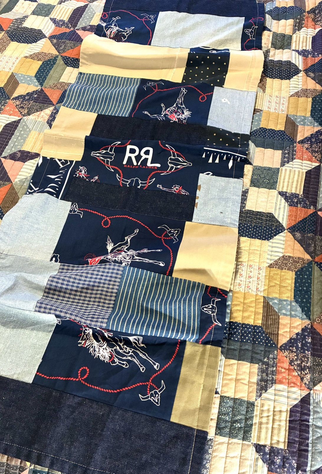 RRL Ralph Lauren CUSTOM RRL/RL SCARF (100% UPCYCLED RL FABRICS)- 1 OF A KIND Size ONE SIZE - 6 Thumbnail