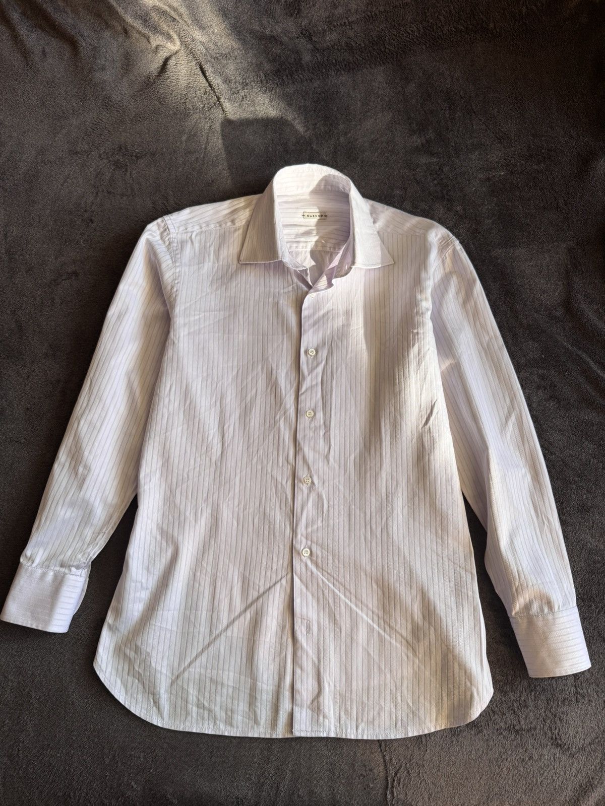 Caruso Caruso luxury cotton men's shirt Size US S / EU 44-46 / 1 - 1 Thumbnail