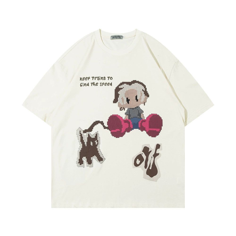 Japanese Brand × Vintage Men's trendy cotton round neck cartoon anime print T-shirt Size US L / EU 52-54 / 3 - 1 Thumbnail