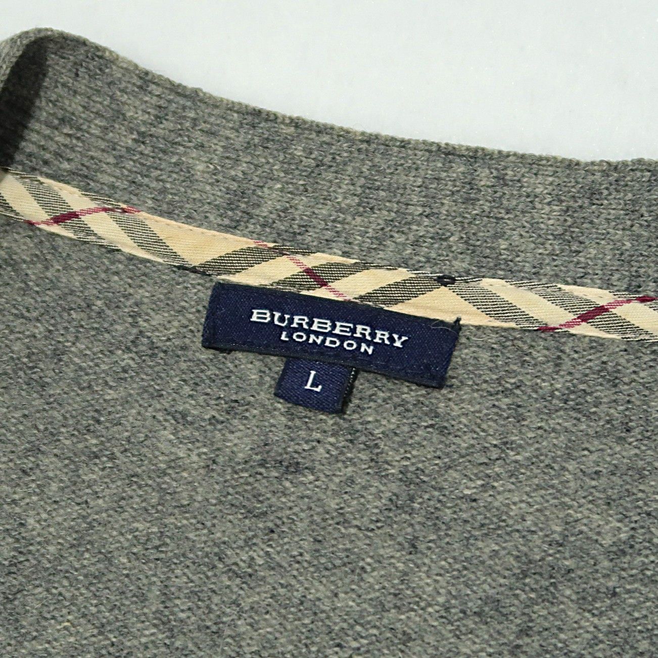 Burberry Vintage 90s Burberry London Wool Knit Cardigan Size US L / EU 52-54 / 3 - 4 Thumbnail