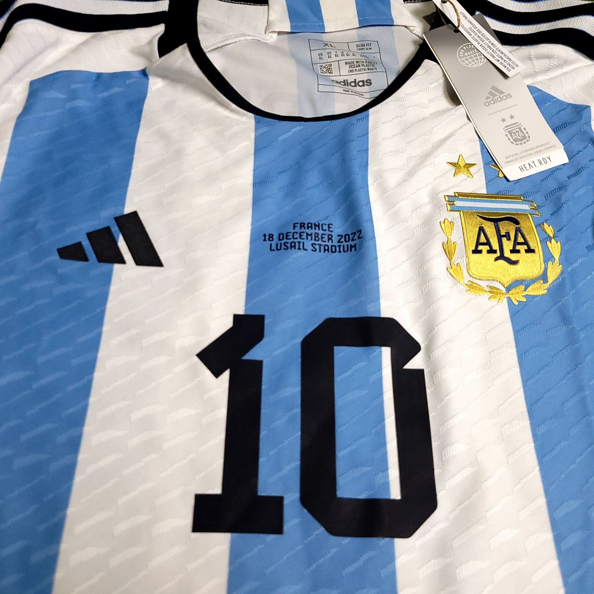 Adidas Messi Argentina 2022 FINAL PLAYER ISSUE Soccer Jersey BNWT Size US XL / EU 56 / 4 - 3 Thumbnail