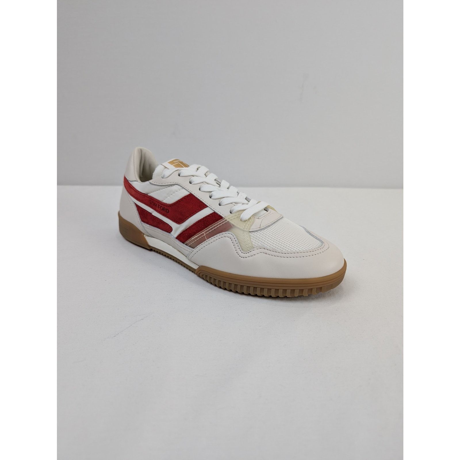 Tom Ford o1rshd1 Low Top Sneakers in off-white/Dark Red 7 Size US 7 / EU 40 - 2 Thumbnail