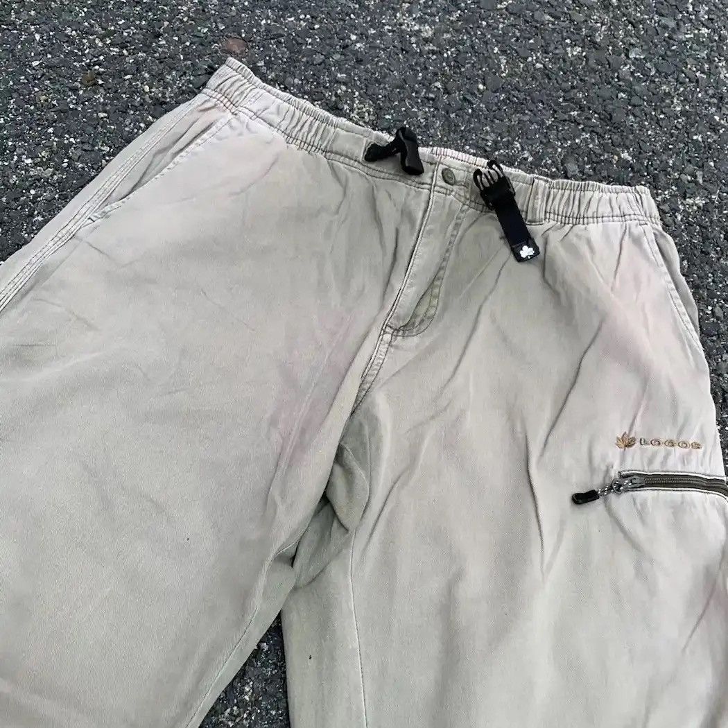 StraightFaded LOGOS Brand Double Knee Baggy Faded Hiking HeavyCotton Pants Size US 31 - 6 Thumbnail