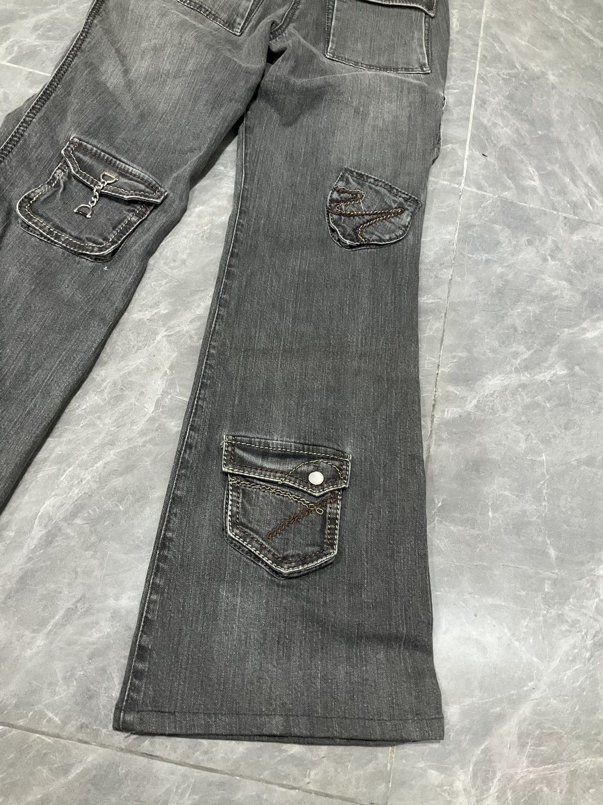 Japanese Brand Style Designer Multi Pocket Denim Jeans Bootcut Size 27" / US 4 / IT 40 - 7 Thumbnail