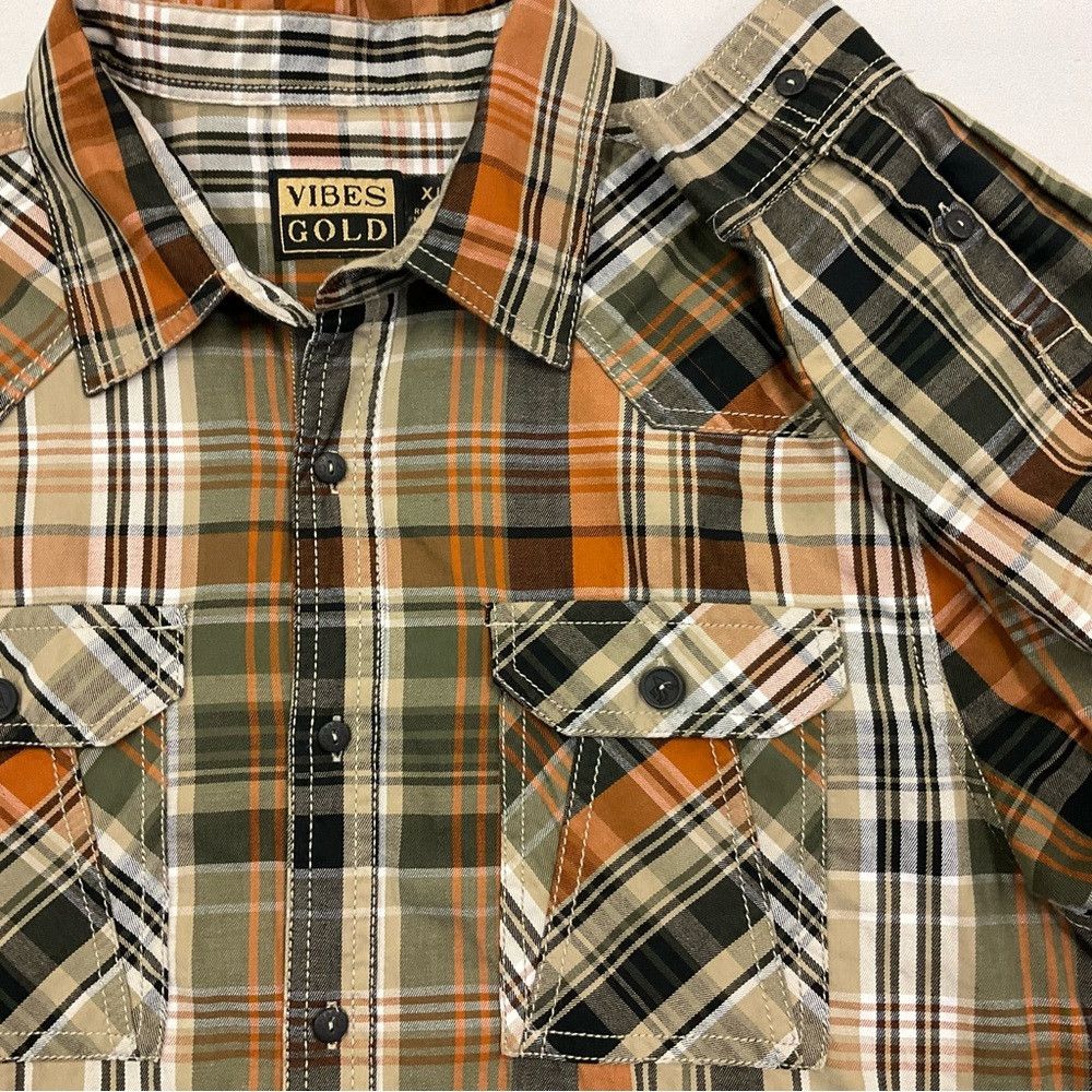 VIBE × Western Rise VIBES GOLD Western Yoke Brown Plaid Shirt Size US XL / EU 56 / 4 - 4 Thumbnail