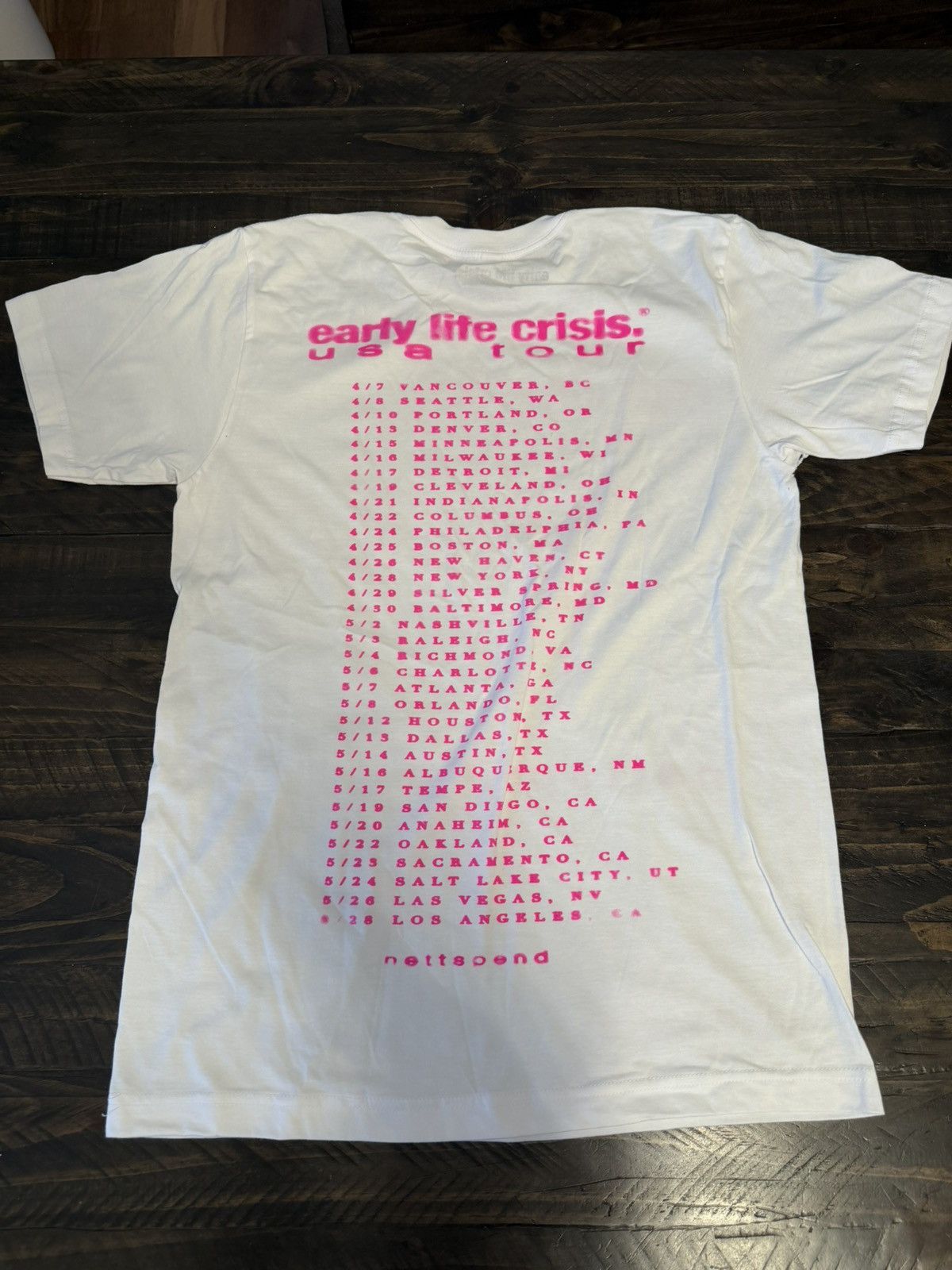 Band Tees Nettspend Early Life Crisis Tour Merch Size US M / EU 48-50 / 2 - 6 Thumbnail