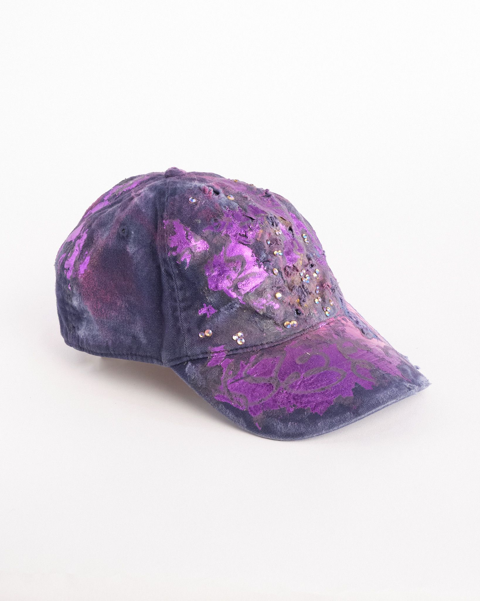 Other ASTROBOI* Blue 'Milky Way' Thrashed Metallic Rhinestone Hat Size ONE SIZE - 7 Thumbnail