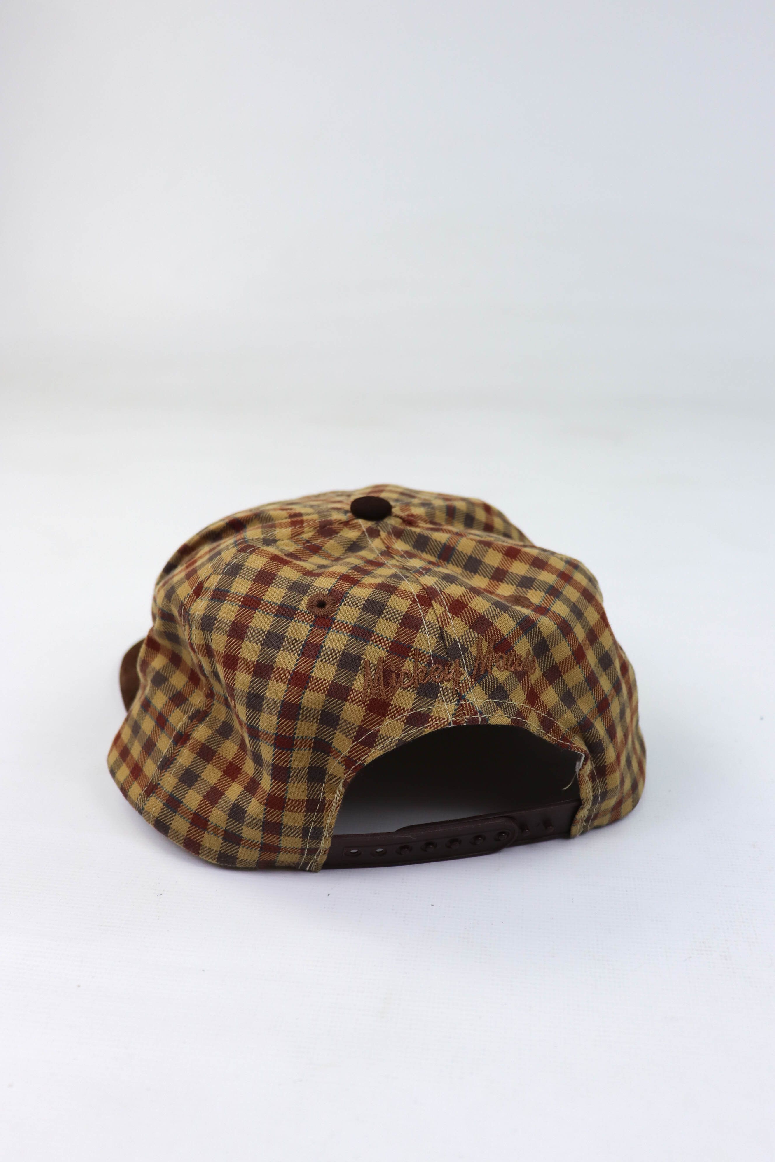 Mickey Mouse 90s Vintage Mickey Mouse GOOFY’S HAT Beige/Brown Plaid Cap Size ONE SIZE - 4 Thumbnail
