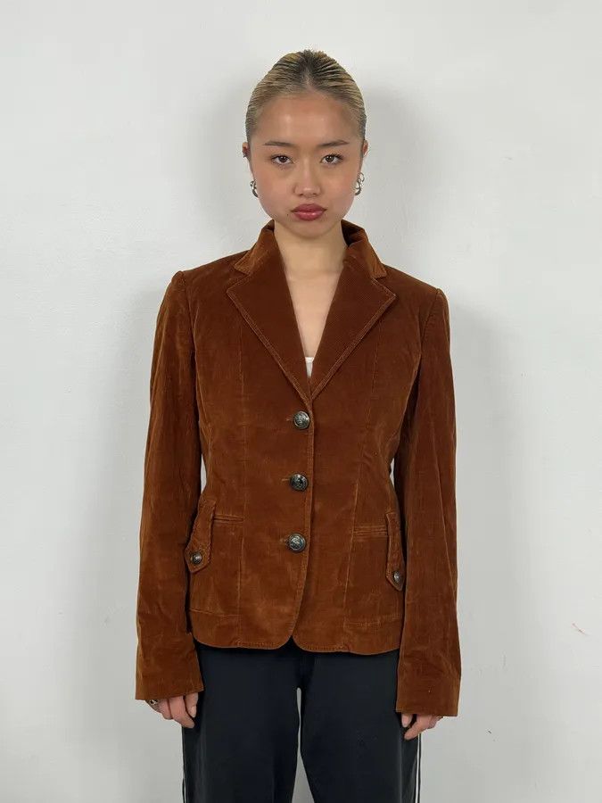 Dolce & Gabbana 2000s Dolce & Gabbana Brown Velvet Jacket Size S / US 4 / IT 40 - 1 Thumbnail