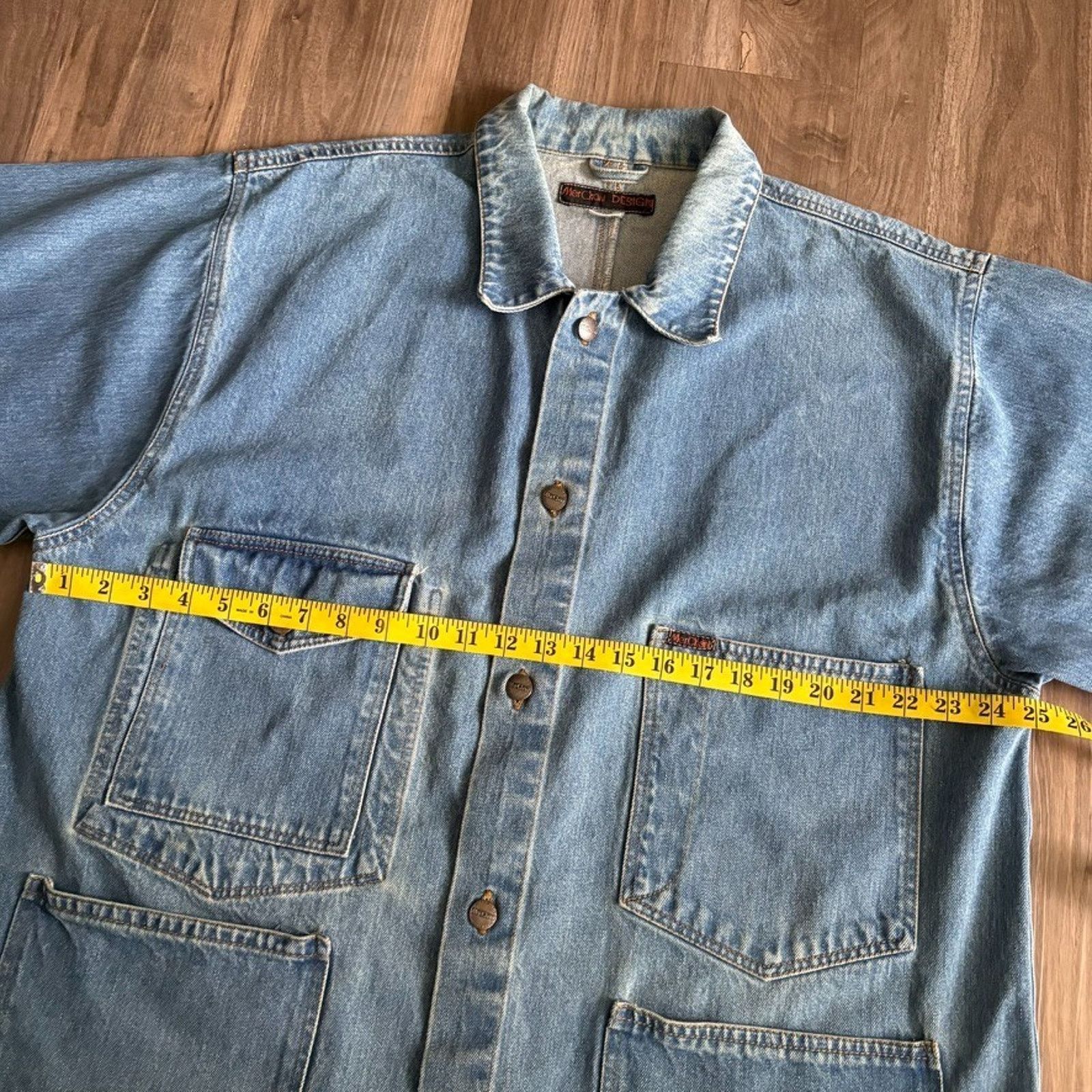 Vintage Vintage Denim Chore Jacket Men's Size XL Blue Cotton Size US XL / EU 56 / 4 - 5 Thumbnail