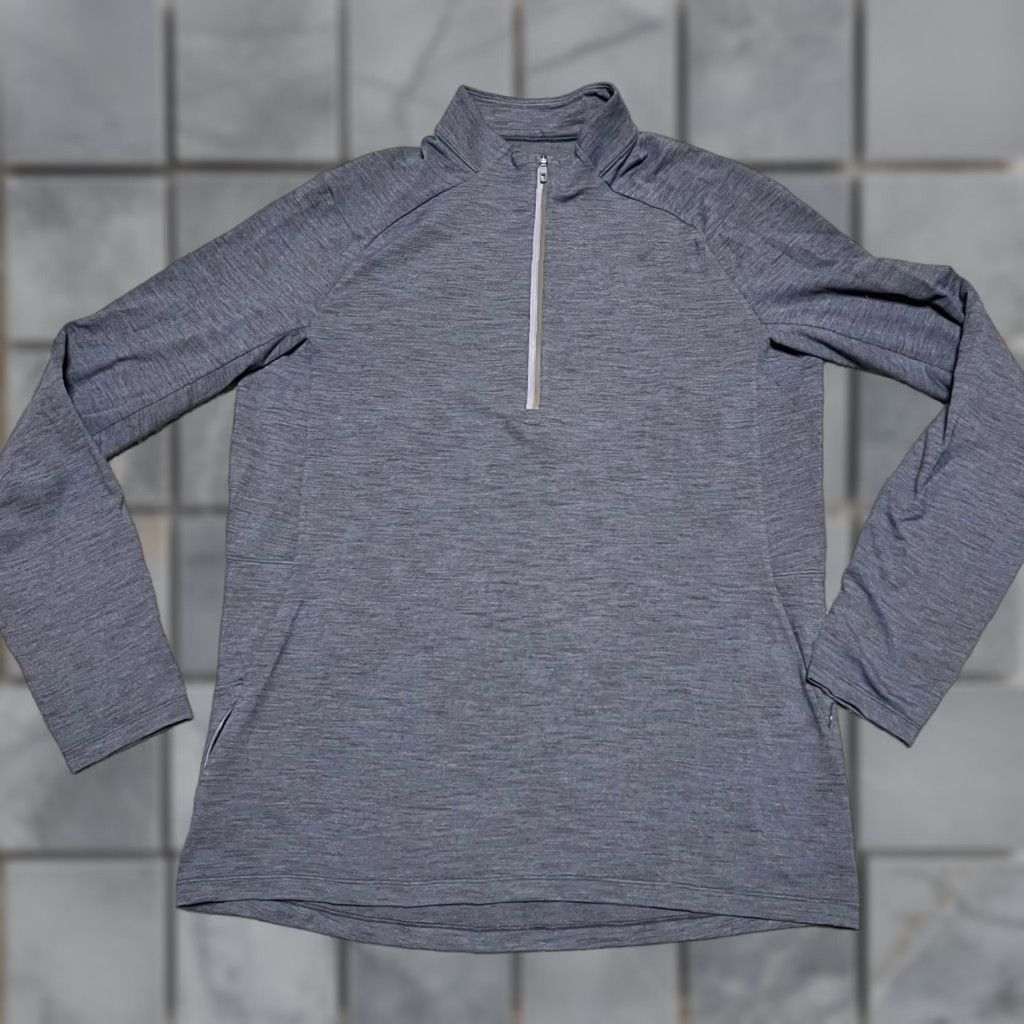 Lululemon Lululemon Shirt Mens Large Surge Warm Half-Zip Heathered Blue M3DH0S Size US L / EU 52-54 / 3 - 1 Thumbnail