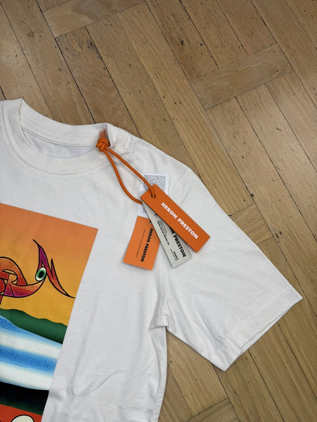 Heron Preston HERON PRESTON ABSTRACT GRAPHIC WHITE TEE Size US XS / EU 42 / 0 - 4 Thumbnail