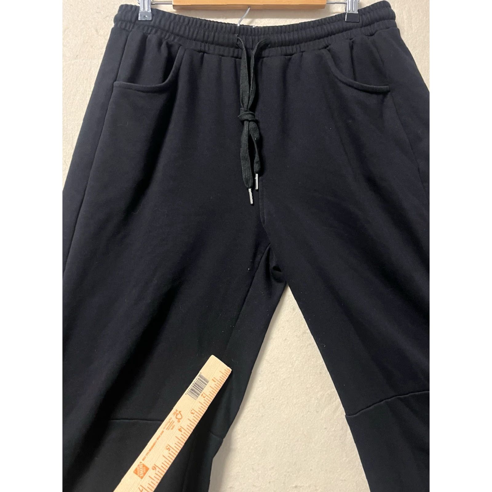 Vintage Lepunuo Men Sweatpants Fleece Joggers Black XL Regular Drawstring Straight Leg Activewear Cotton Blend Trousers Pants Jogging Pants Men’s Size US 36 / EU 52 - 7 Thumbnail