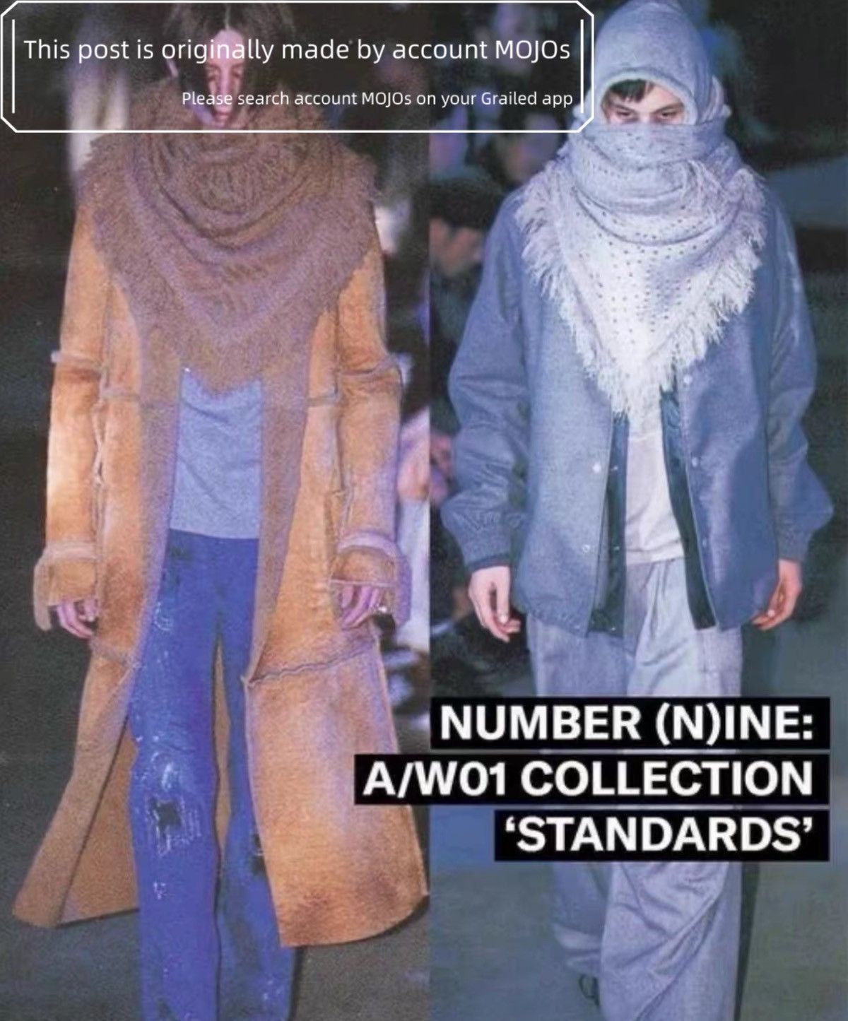 Number (N)ine Number Nine 01AW Standards Wool Scarf mojos1726 Size ONE SIZE - 2 Thumbnail