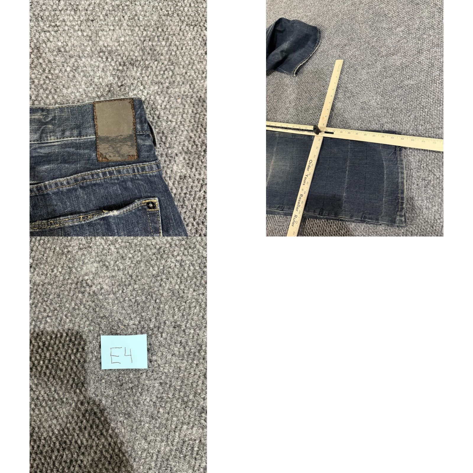 Sean John Sean John Jeans Mens 36x32 Hamilton Relaxed Fit Blue Denim Distressed Pockets Straight Cross-Brand Wrangler Size US 36 / EU 52 - 8 Thumbnail