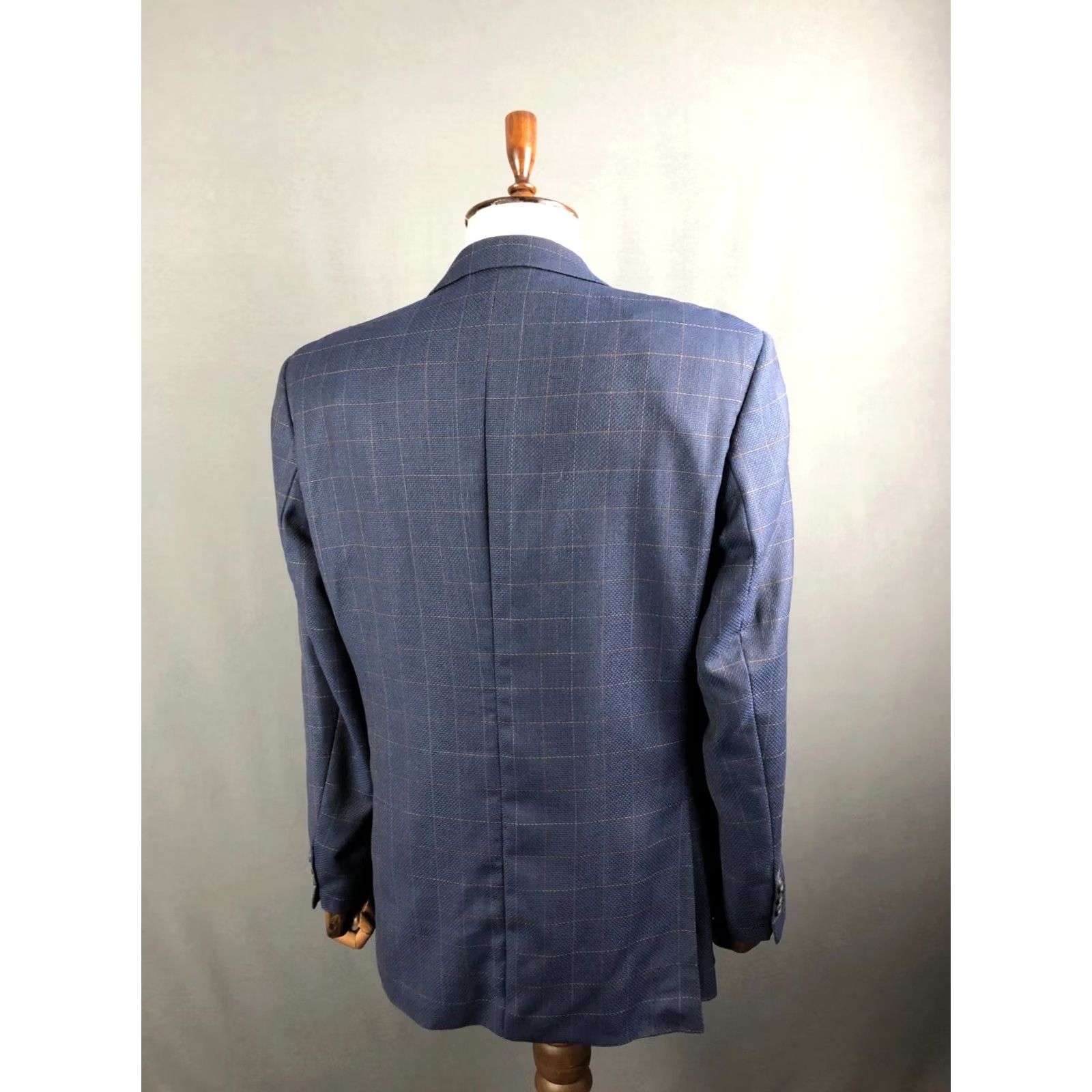 Ermenegildo Zegna Ermenegildo Zegna Blazer Wool Blue Men Size 52 Check Blazer Mens Regular 52 Blue Wool Check Button 3 Button Cuffs Lined Pockets Vintage: No Size 52R - 3 Thumbnail