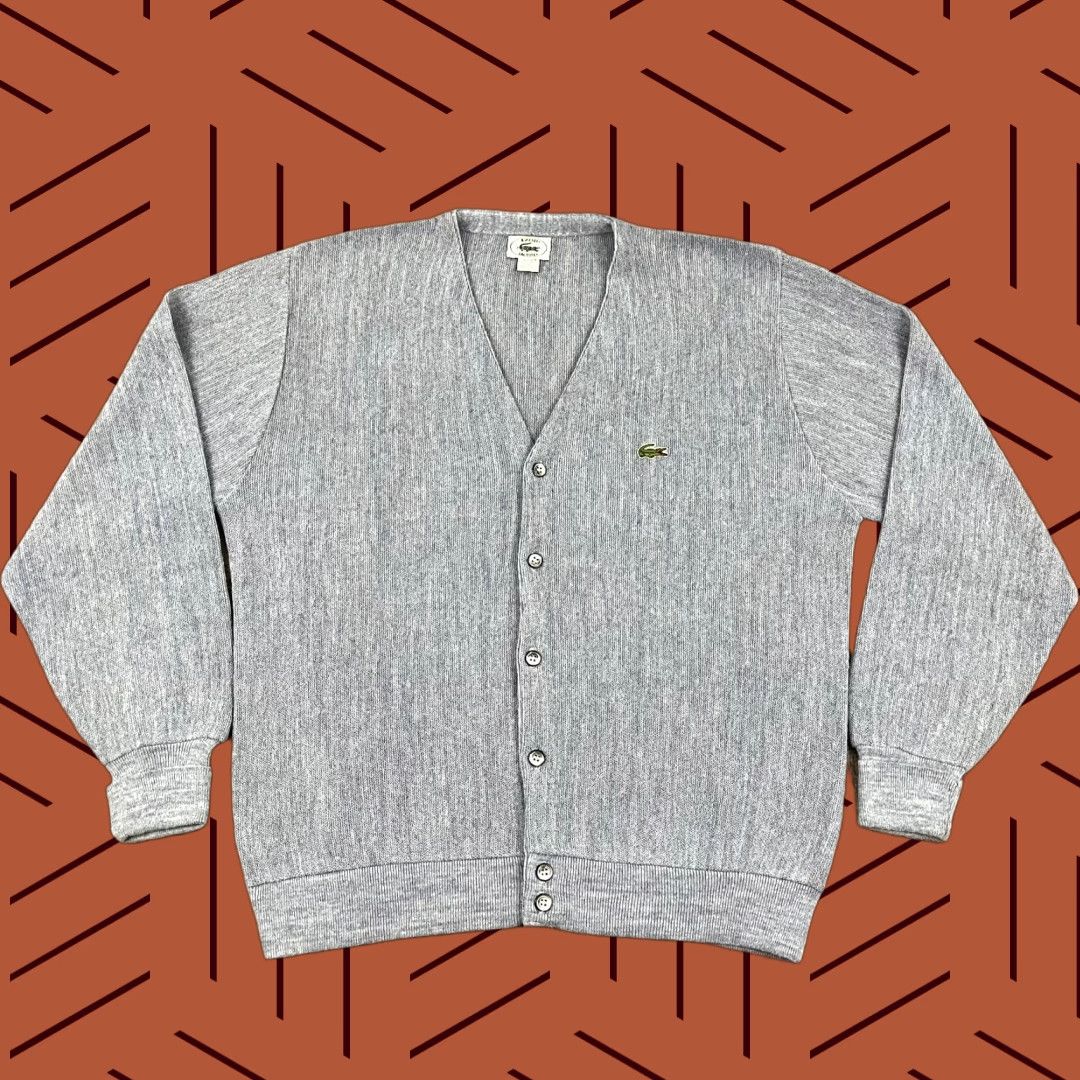Izod VINTAGE Izod Lacoste Cardigan Sweater Mens Large Blue Acrylic V-Neck 90s Outdoor Size US L / EU 52-54 / 3 - 1 Thumbnail